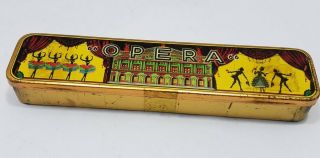 Vintage Opera Harmonica Tin Case Made In Germany Us - Zone No Harmonica/case Only