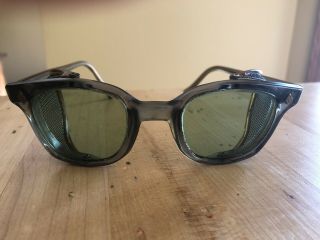 Vintage Safety Glasses Steam Punk Ao Flexfit 6m Side Shield Protection W/ Case