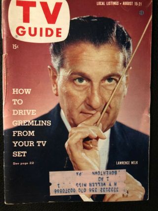 1959 Vintage Tv Guide Lawrence Welk Show Philidelphia Edition