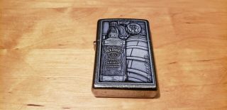 Zippo Jack Daniels " Old No.  7 " - Polished Chrome Lighter