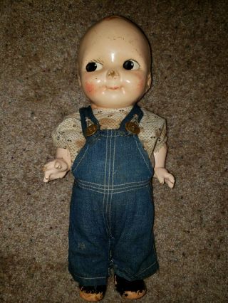 Antique Buddy Lee Composite Doll 1920s To 1930s Overalls Big L Lee 