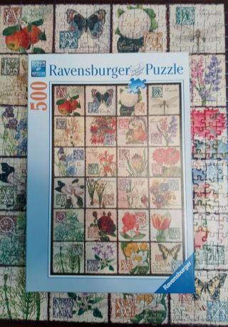 2010 Ravensburger 500 Piece Puzzle Vintage Floral Complete