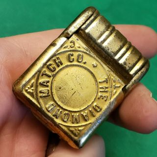 Old Vintage Diamond Match Co Vesta Safe Brass Striker