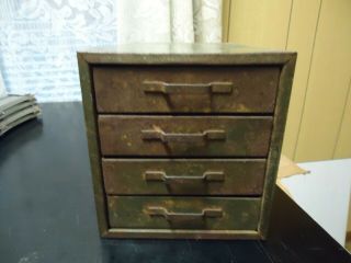 Vintage Steelmasters Style Chest Small Metal 4 Drawer Industrial Cabinet