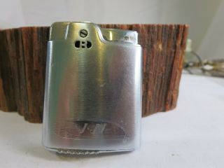 Vintage Ronson Essex Pocket Lighter Metal Brushed Steel Rp25