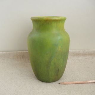 Roseville Early Carnelian Vase Matte Green Glaze Pottery Arts And Crafts Antique