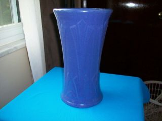 Vintage Robinson Ransbottom Vase Deco Blue 10 "