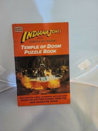 Old Indiana Jones Temple Of Doom Adventure Puzzle Book Vintage Movie Collectible