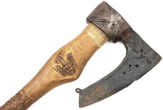 Ancient Rare Viking Kievan Rus Medieval Iron Battle Axe Hammer 12 - 14th Ad