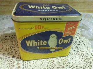Viintage - White Owl - 10 Cent Cigar - Squires - Tin Box - Empty