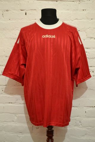 Adidas Originals Vintage Soccer Jersey Mens Xl Football Shirt Retro Red