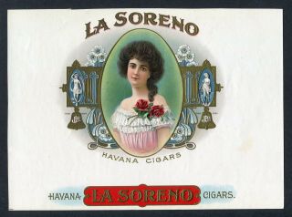 Scarce Old La Soreno Cigar Label - Havana Cigars