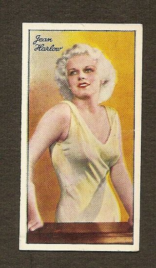 Jean Harlow Card Famous Film Stars Vintage 1930s Carreras Not A Postcard