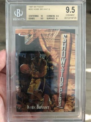 Kobe Bryant 1997 - 98 Topps Finest 262 Card Bgs 9.  5 Gem Lakers