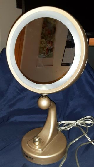 Vintage Conair Portable Makeup Mirror Lamp With 4 Light Setting Extra Plug Be17