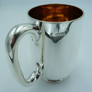 Victorian Solid Silver Pint Mug (cup,  Tankard) - 328g