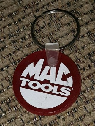 Mac Tools Dealer Promo Red Plastic/rubber Keychain Key Ring Fob Vintage 1980 