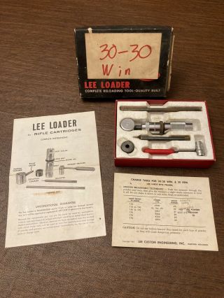 Vintage Lee Loader Reloading Kit For 30 - 30 Winchester