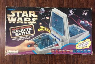 Vintage Star Wars 1997 Electronic Galactic Battle Battleship Game Tiger Complete