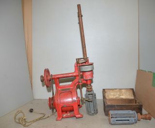 Antique Storm Mfg Boring Drilling Machine Shop Engine Tool Model T Ford Auto Red