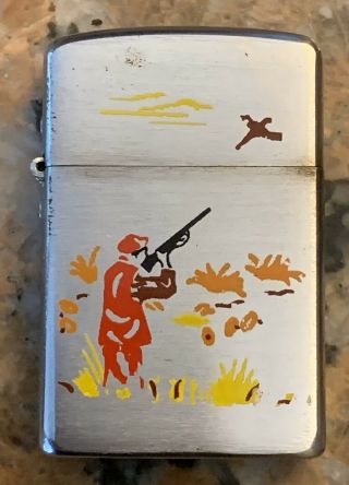 1950’s Vintage Champ Cigarette Lighter With Hunting Scene Austria