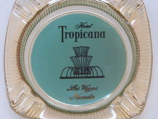 Early Vintage Tropicana Hotel Casino Las Vegas Nevada Luster Glass Ashtray