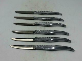Set Of 6 Vintage Mid Century Carvel Hall Stainless Steel Steak Knives
