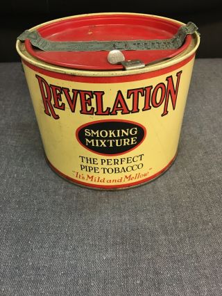 Vtg Phillip Morris Revelation Smoking Mixture Pipe Tobacco 16 Oz Can W Contents