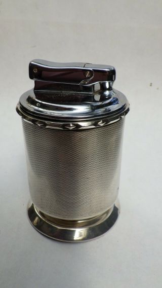 Silver Ashtray And Cigarette Lighter
