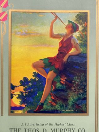 Vintage 1935 Peter Pan PIN - UP GIRL Salesman Sample Calendar POSTER ART 2