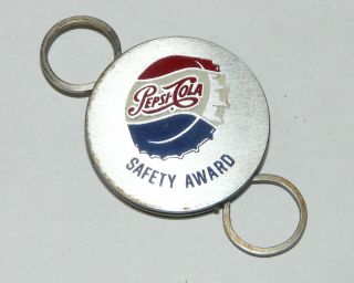 Zippo Key Holder Pepsi - Cola Safety Award Red White And Blue Key Ring