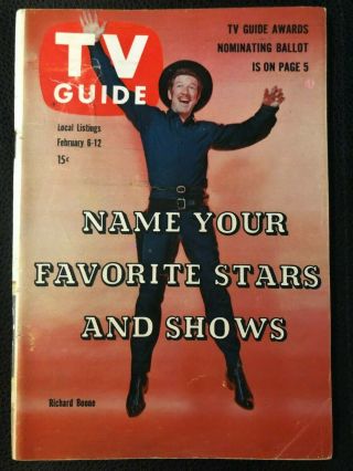 1960 Vintage Tv Guide Richard Boone Connie Stevens So.  Ohio Edition Nl