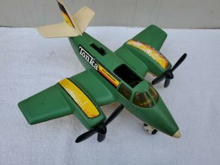 1979 Tonka Hand Commander Turbo Prop Toy Airplane Off Blue Vintage Collectible