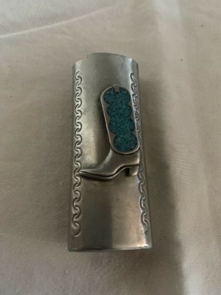 Vintage Sleeve Nickle Silver Boot Turquoise