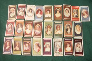 Cigarette Tobacco Cards Players Miniatures Ladies Portraits 1923 Full Set 25