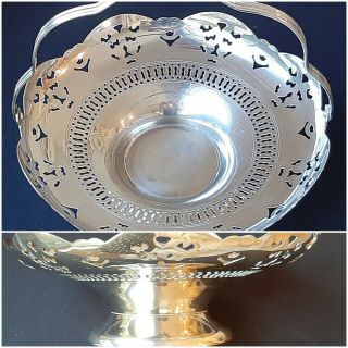 Vintage Silver Plate,  Footed Compote Dish,  Centerpiece 9 " X 8.  5 " X 4.  5