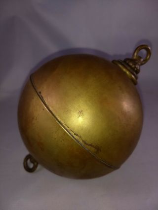 Vintage Brass Downrigger Weight To Hold Down Minesweeper Nets In Action