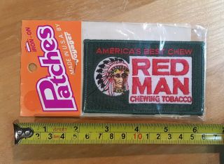 Red Man Chewing Tobacco Patch 4 " X 2.  5 ".  Old Stock,