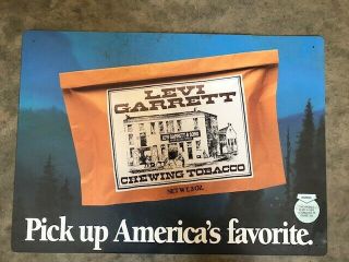 Vintage Levi Garrett Chewing Tobacco Metal Advertising Sign,  American Snuff Co.