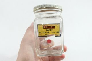 Vintage Coleman Lantern Parts Gasket Empty Jar Storage For Rack