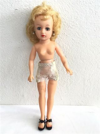 Vintage 10.  5” Ideal Little Miss Revlon Doll Parts Repair Shoes Panties