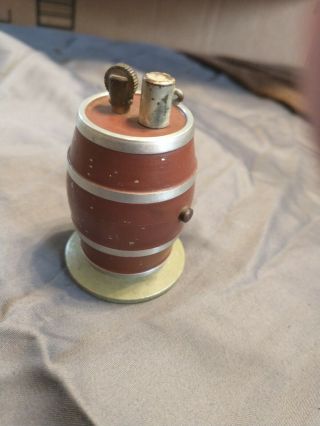 Whiskey Barrel Novelty Table Lighter Dated 12/23/1946 Frankfurt Germany