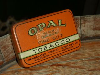 Opal Tobacco Tin Melbourne Australian made 1 1/4 oz Nett Fine Cut 2