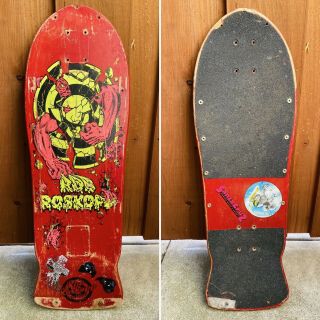 Vintage 1985 Santa Cruz Skateboards Rob Roskopp Target Iii Og Full - Size Red Dip