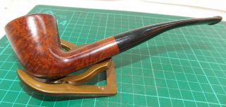 Very Good Looks/condition/grain Curved Smooth Zulu " Orlik Double Bore " Pipe