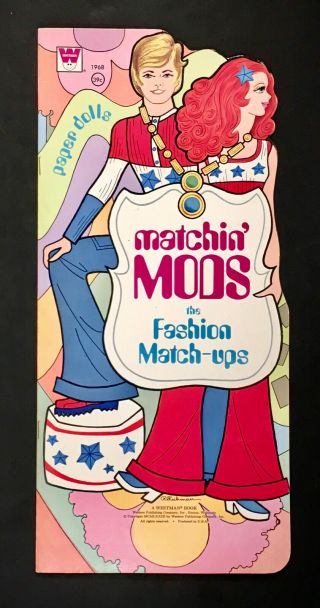 “matchin’ Mods The Fashion Match - Ups” 1973 Whitman Uncut Paper Dolls Vintage