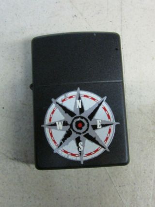 Vintage Zippo Lighter 1998 Marlboro Compass With Plastic Case Matte