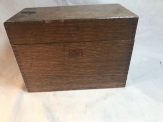 Vintage Weis Oak Wood Recipe/card File Box Dovetailed Office/kitchen Décor