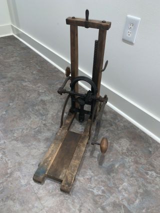 Antique Barn Beam Drill Press Boring Machine Timber Frame