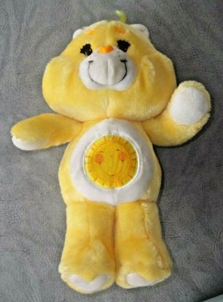 Kenner 1983 Vtg Care Bear Yellow Funshine Sun Sunshine 13 " Plush Stuffed